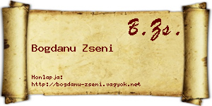 Bogdanu Zseni névjegykártya